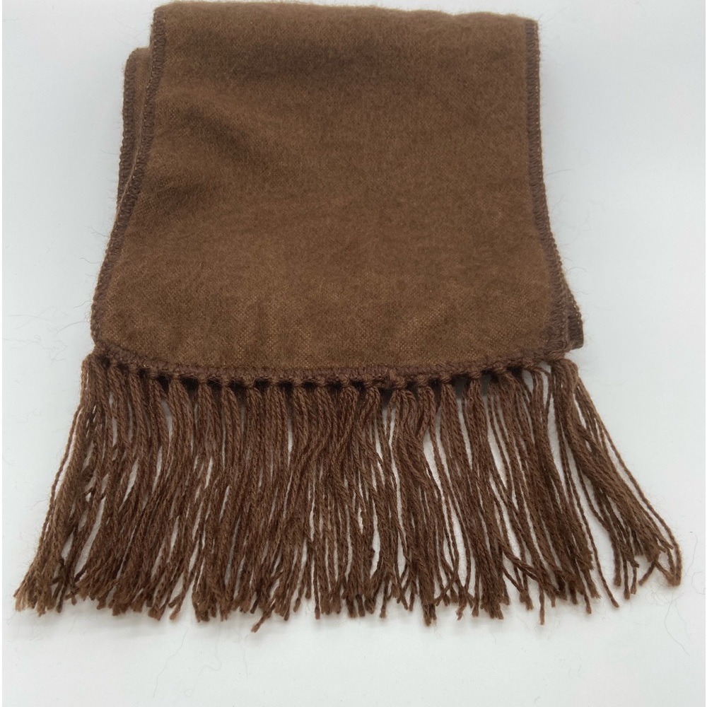 Chocolate Brown 100% Alpaca Scarf 8.5" x 64" New